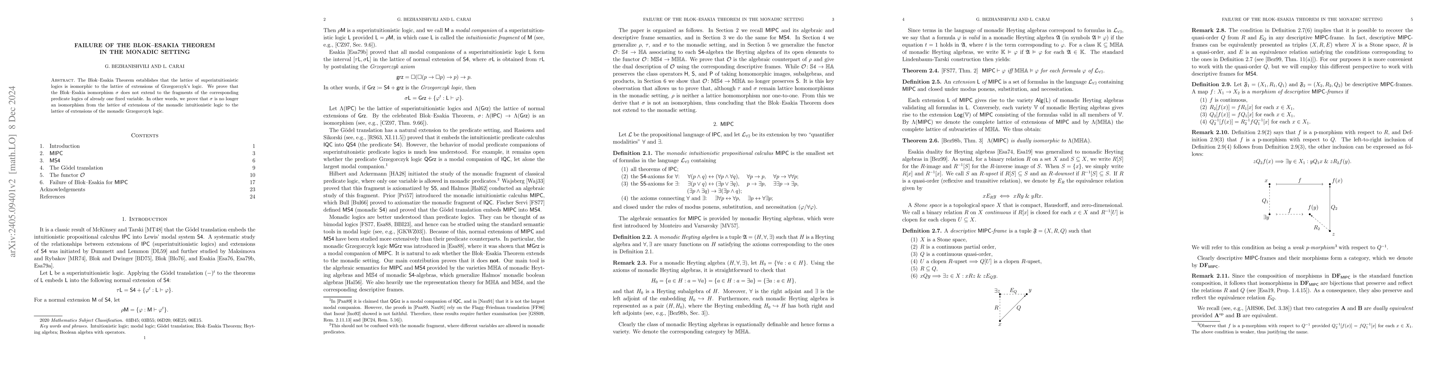 Thumbnail for Failure of the Blok-Esakia Theorem in the monadic setting