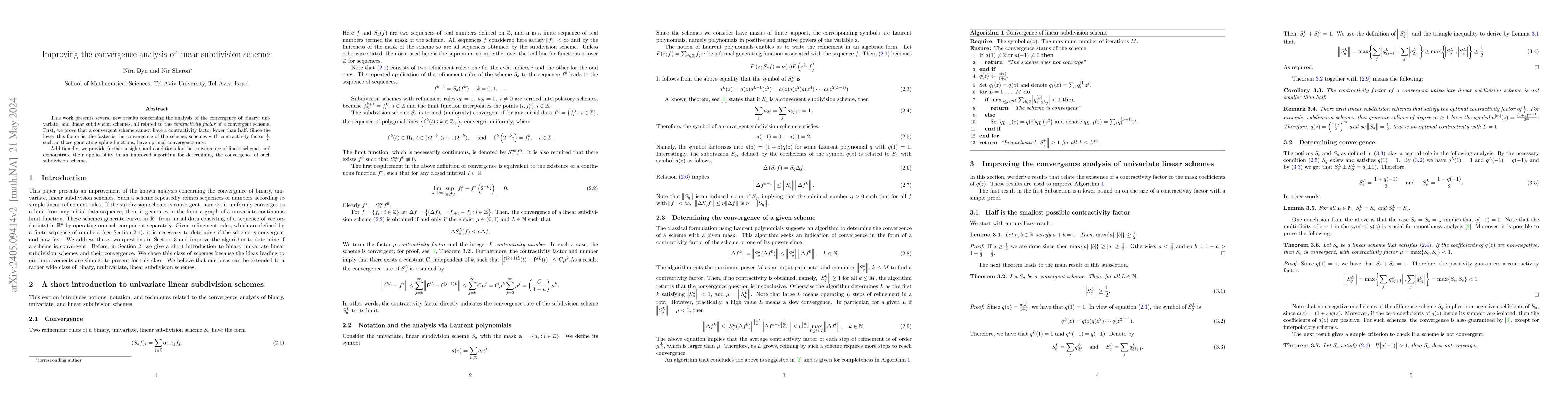 Thumbnail for Improving the convergence analysis of linear subdivision schemes