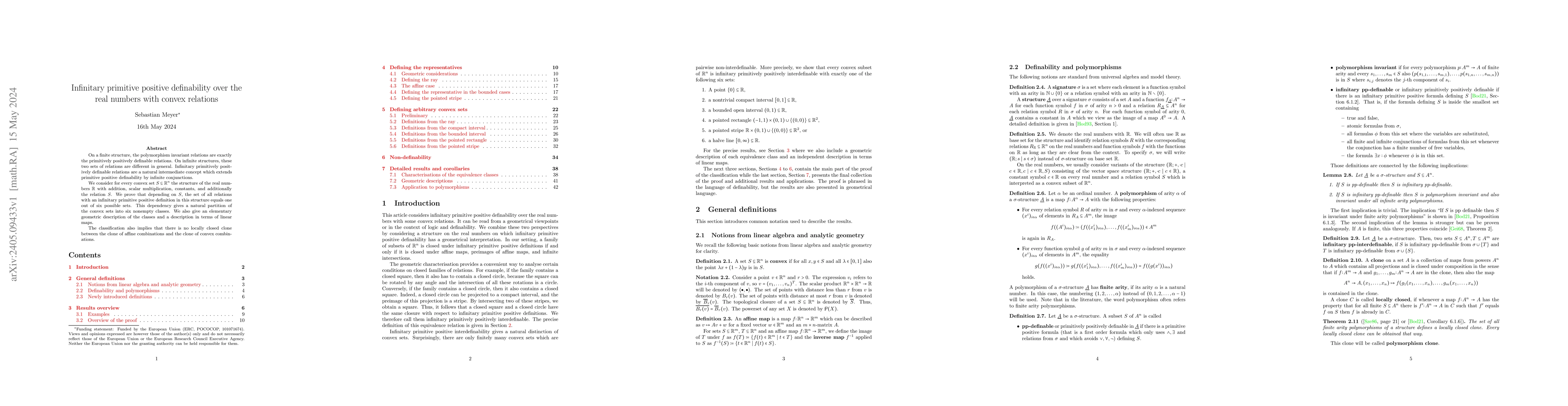Thumbnail for Infinitary primitive positive definability over the real numbers with
  convex relations