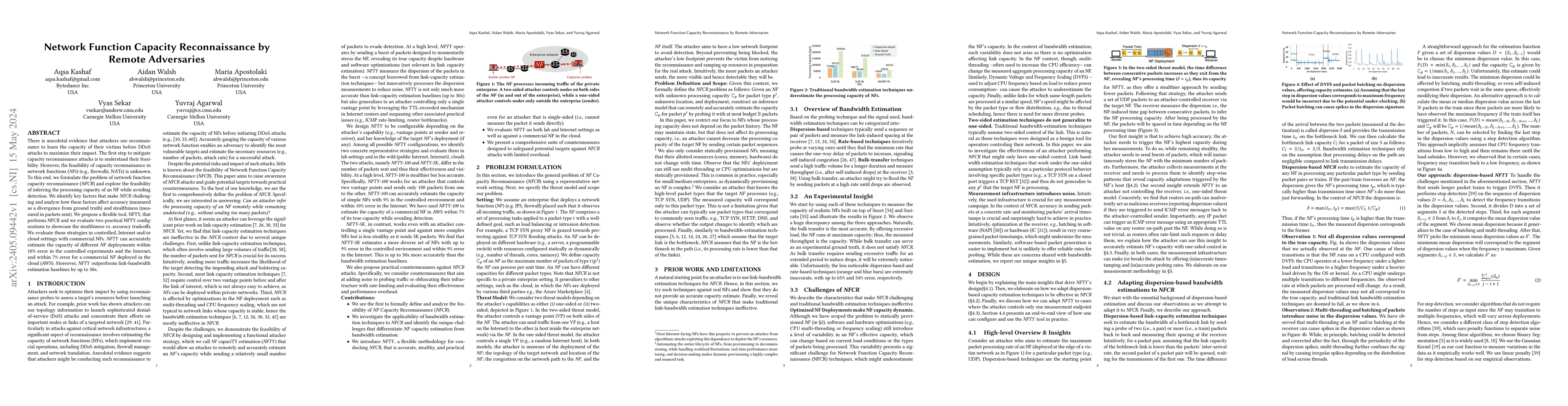 Thumbnail for Network Function Capacity Reconnaissance by Remote Adversaries