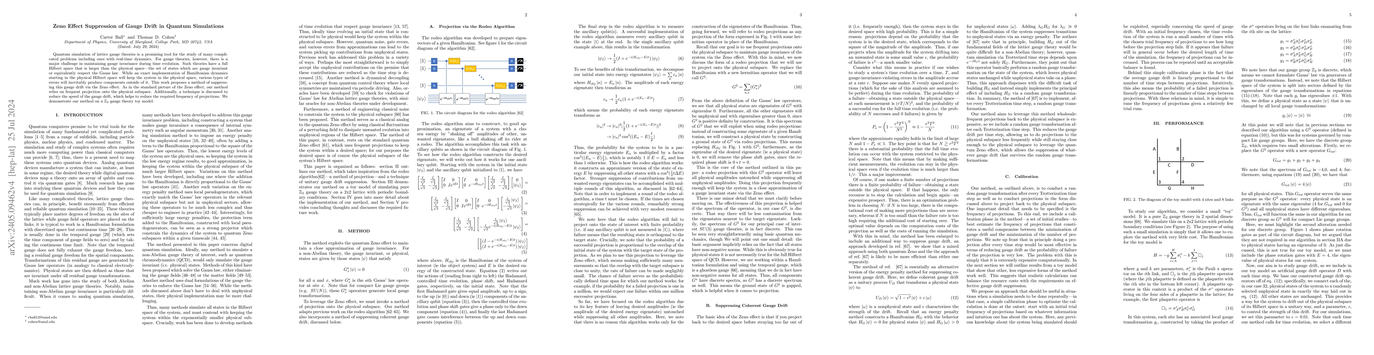 Thumbnail for Zeno Effect Suppression of Gauge Drift in Quantum Simulations