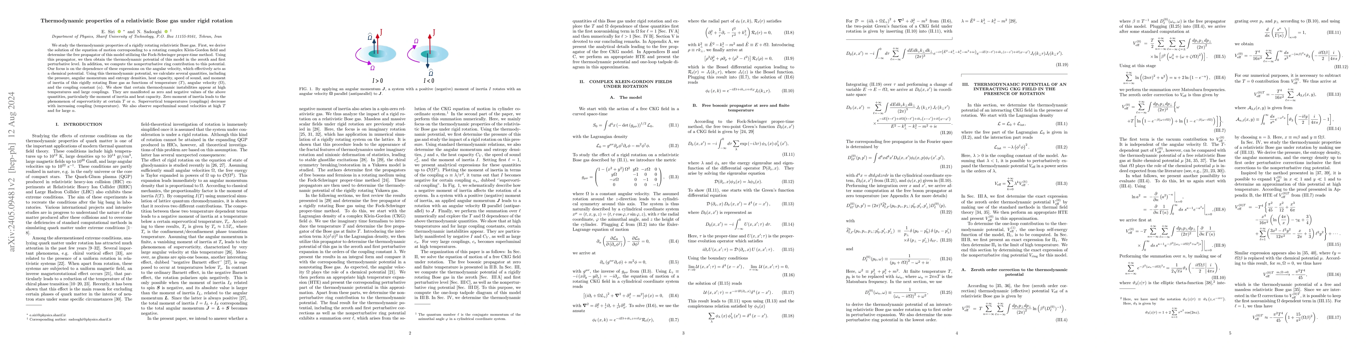 Thumbnail for Thermodynamic properties of a relativistic Bose gas under rigid rotation