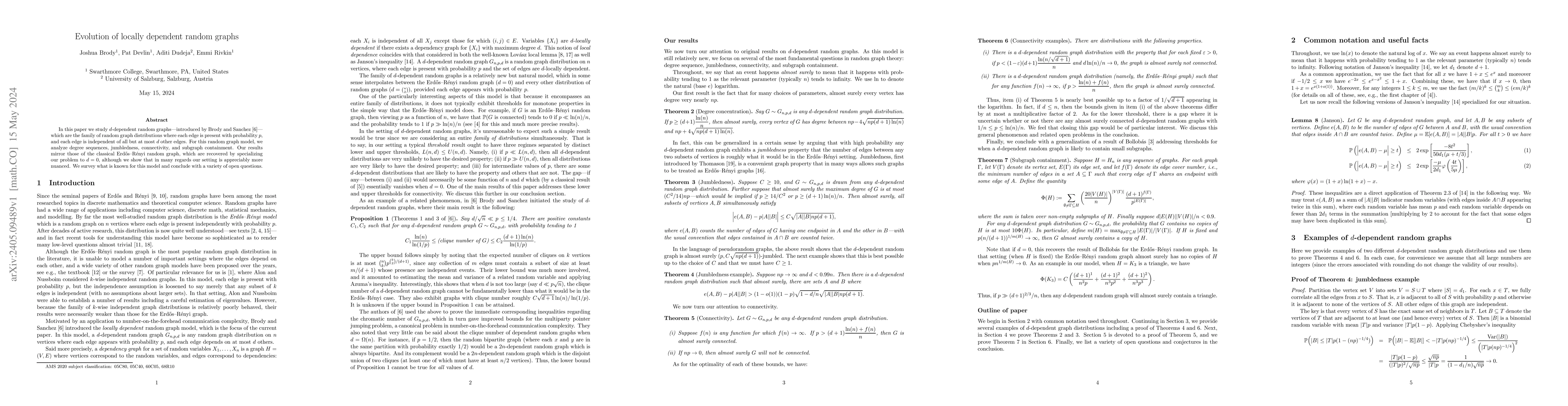 Thumbnail for Evolution of locally dependent random graphs