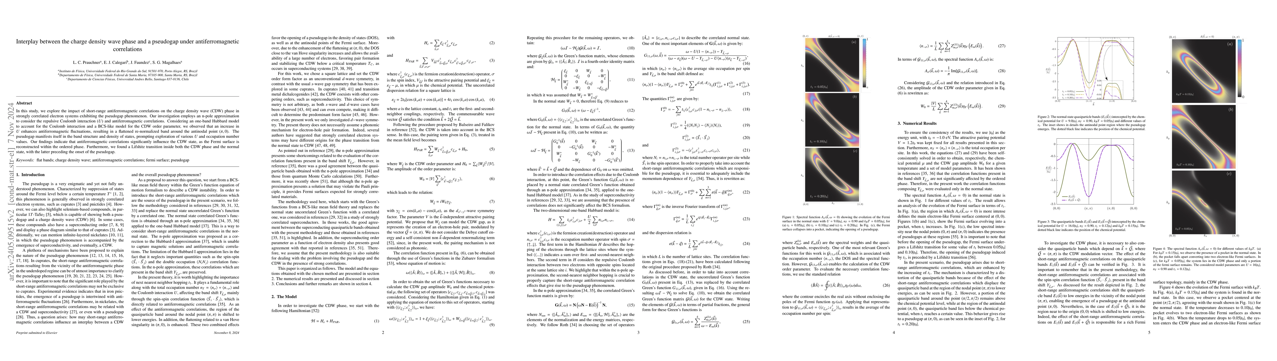 Thumbnail for Interplay between the charge density wave phase and a pseudogap under
  antiferromagnetic correlations