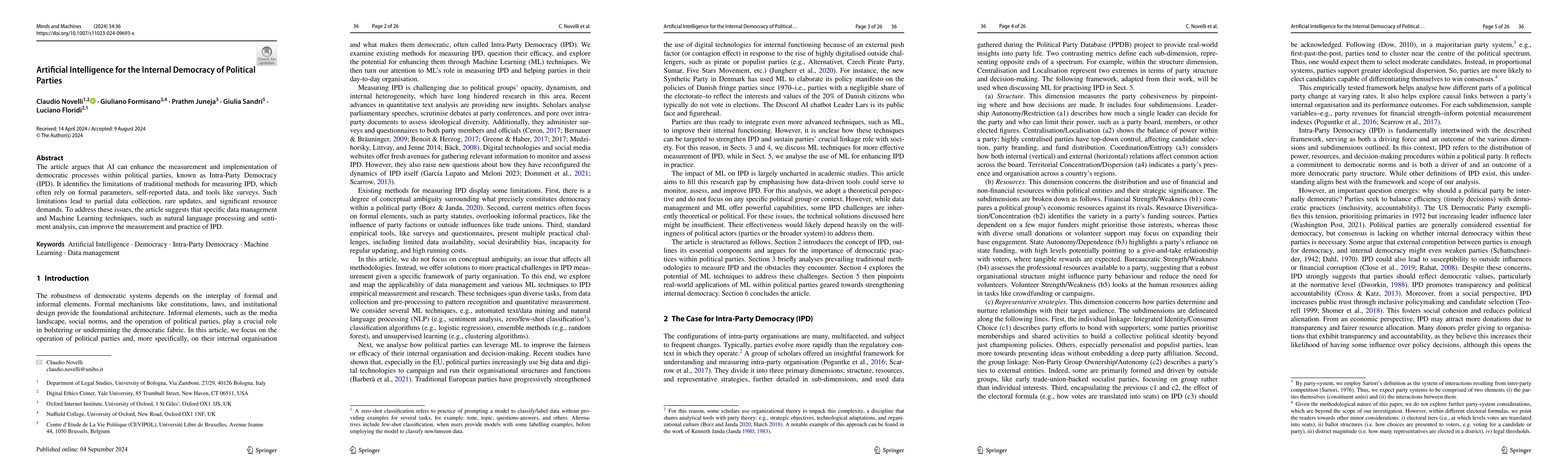 Thumbnail for Artificial Intelligence for the Internal Democracy of Political Parties