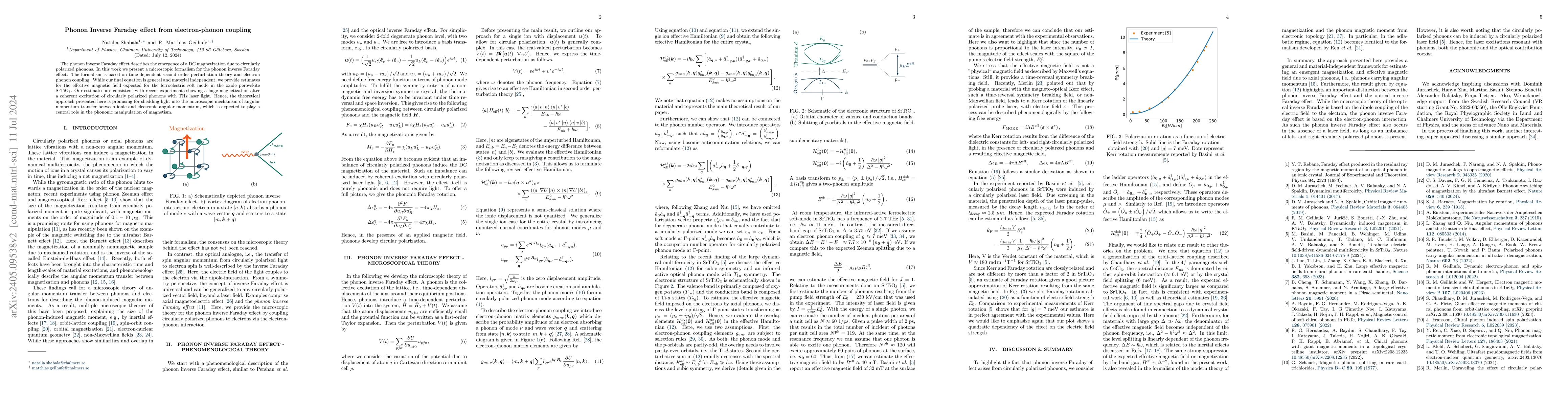 Thumbnail for Phonon Inverse Faraday effect from electron-phonon coupling
