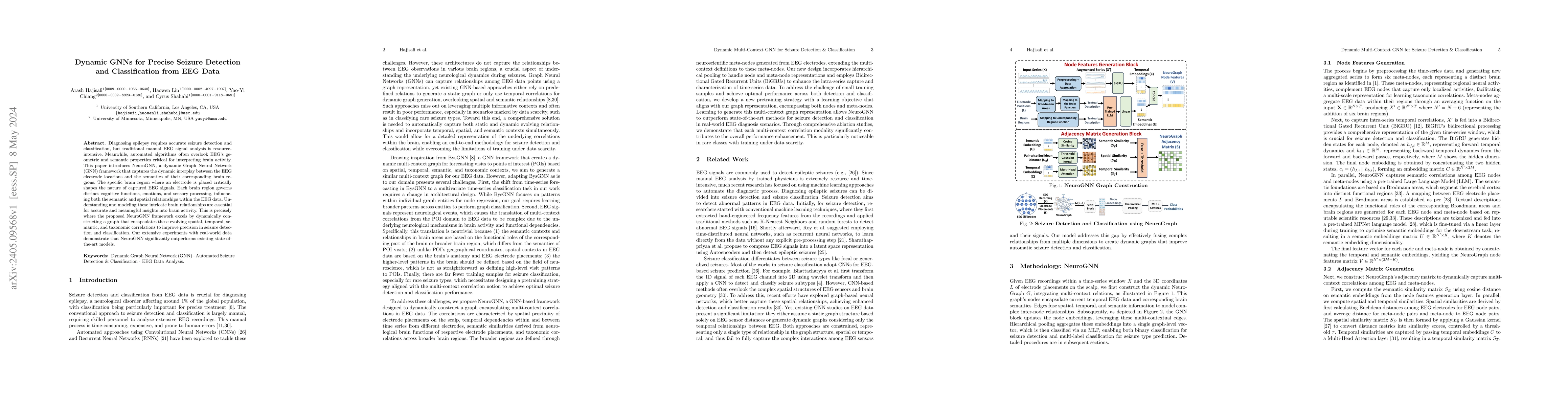 Thumbnail for Dynamic GNNs for Precise Seizure Detection and Classification from EEG
  Data