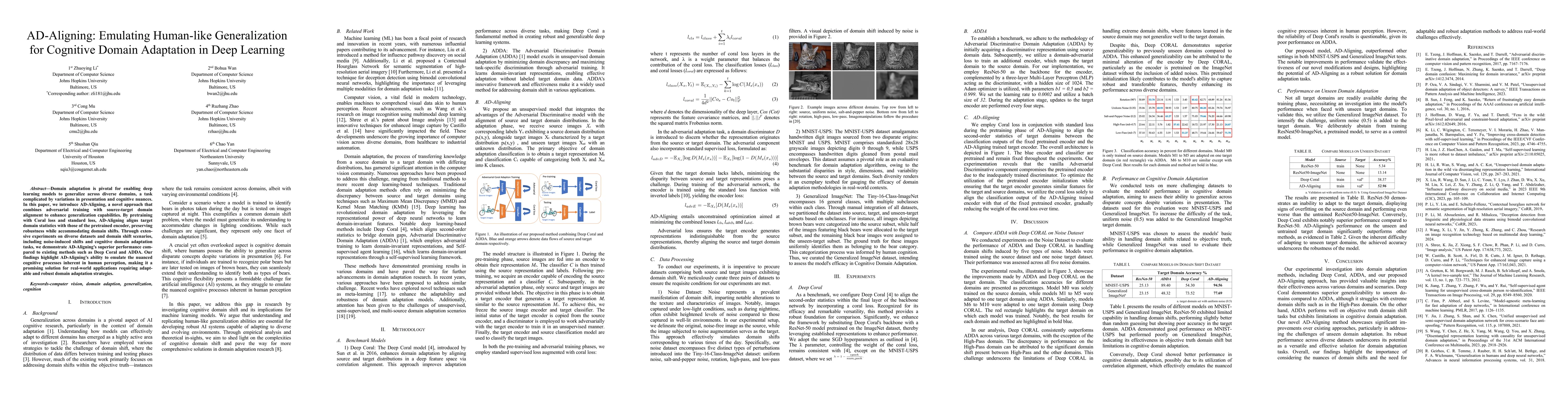 Thumbnail for AD-Aligning: Emulating Human-like Generalization for Cognitive Domain
  Adaptation in Deep Learning
