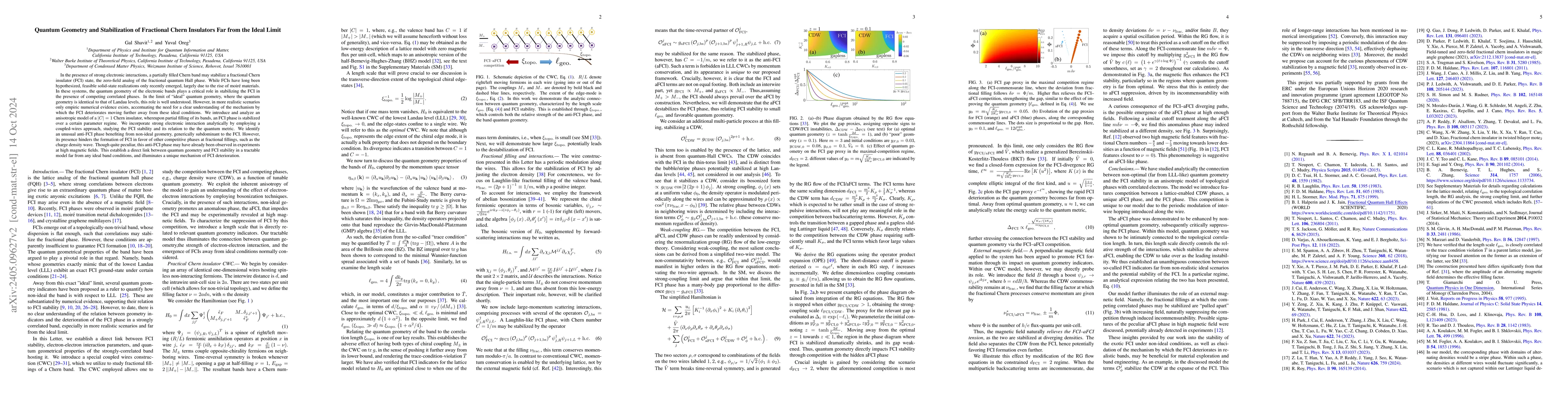 Thumbnail for Quantum Geometry and Stabilization of Fractional Chern Insulators Far
  from the Ideal Limit