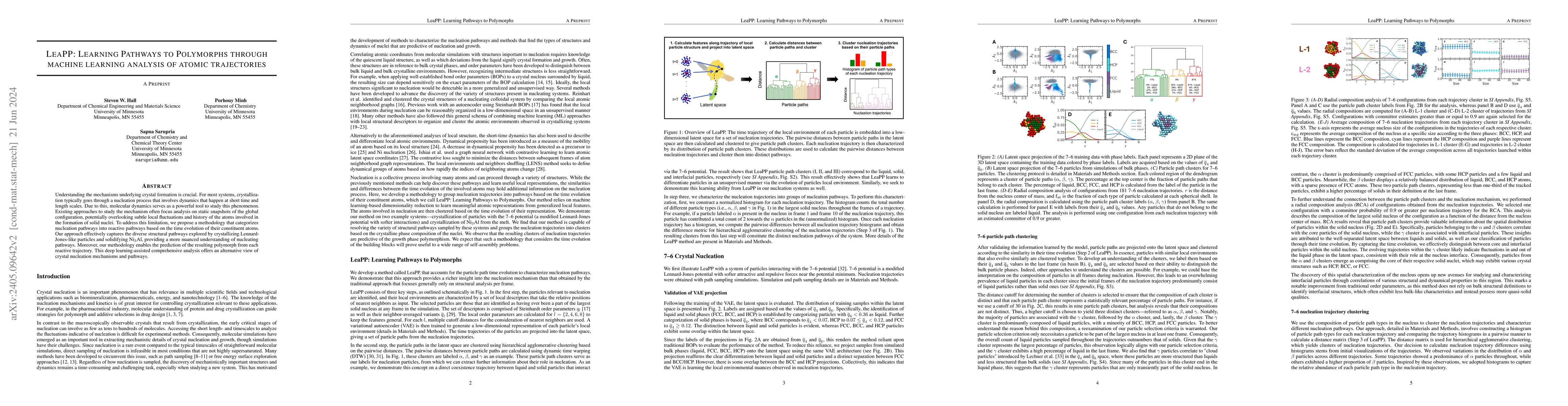 Thumbnail for LeaPP: Learning Pathways to Polymorphs through machine learning analysis
  of atomic trajectories