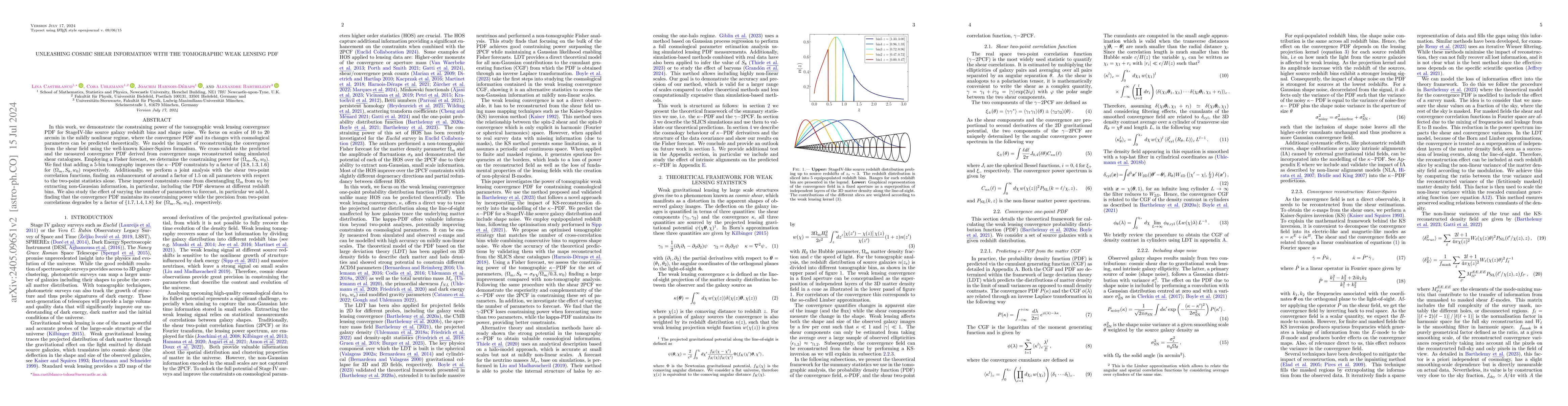 Thumbnail for Unleashing cosmic shear information with the tomographic weak lensing
  PDF