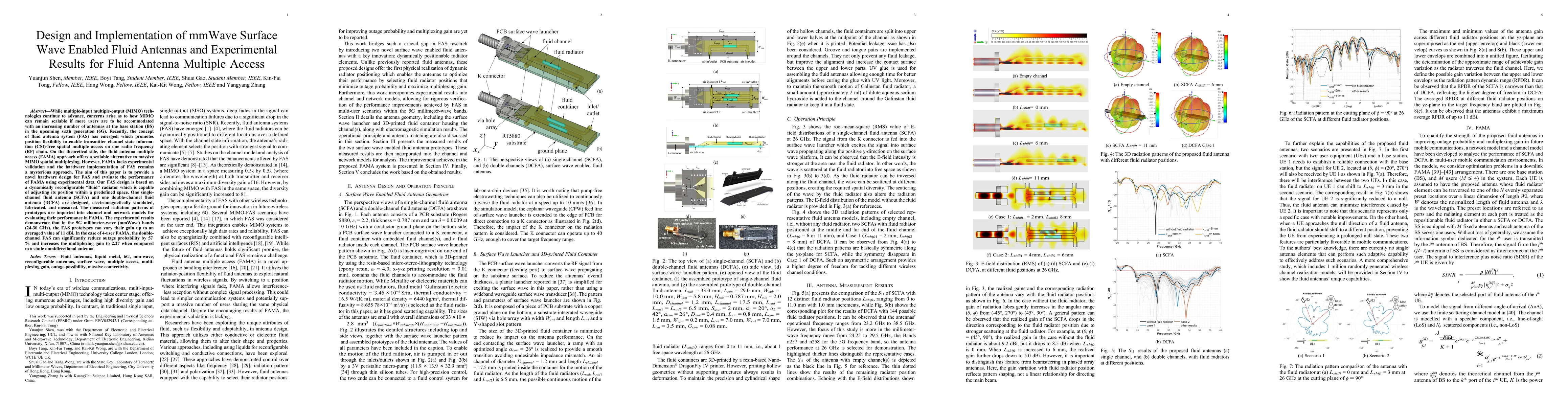 Thumbnail for Design and Implementation of mmWave Surface Wave Enabled Fluid Antennas
  and Experimental Results for Fluid Antenna Multiple Access