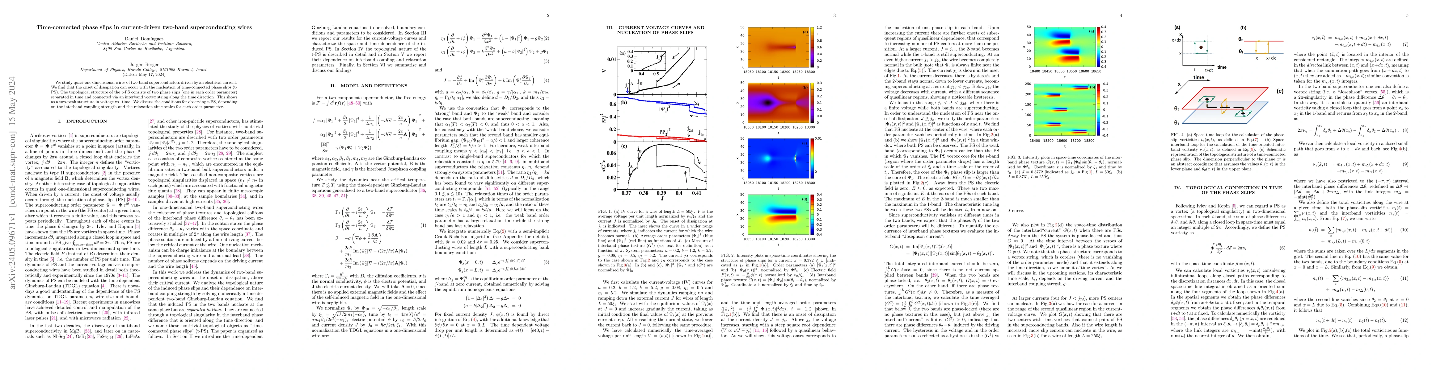 Thumbnail for Time-connected phase slips in current-driven two-band superconducting
  wires