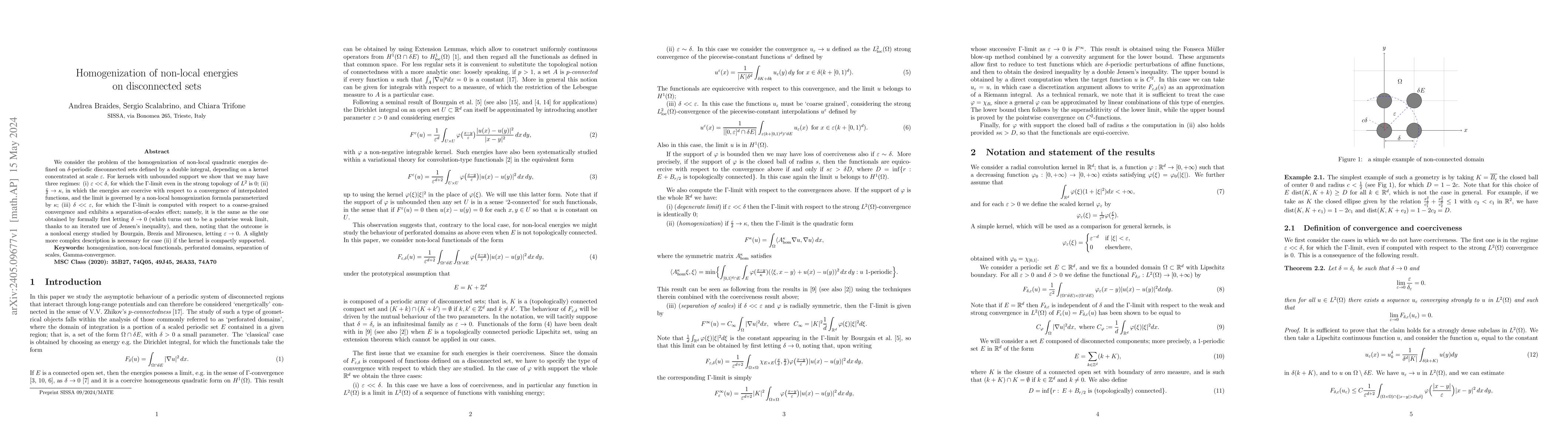 Thumbnail for Homogenization of non-local energies on disconnected sets