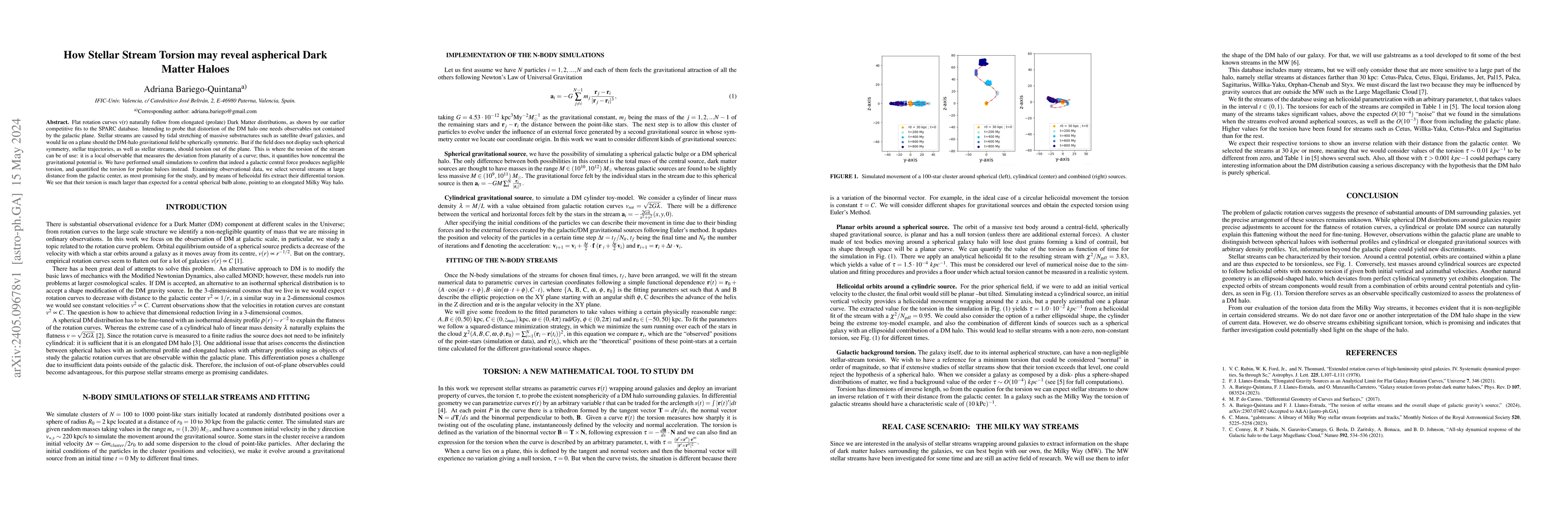Thumbnail for How Stellar Stream Torsion may reveal aspherical Dark Matter Haloes