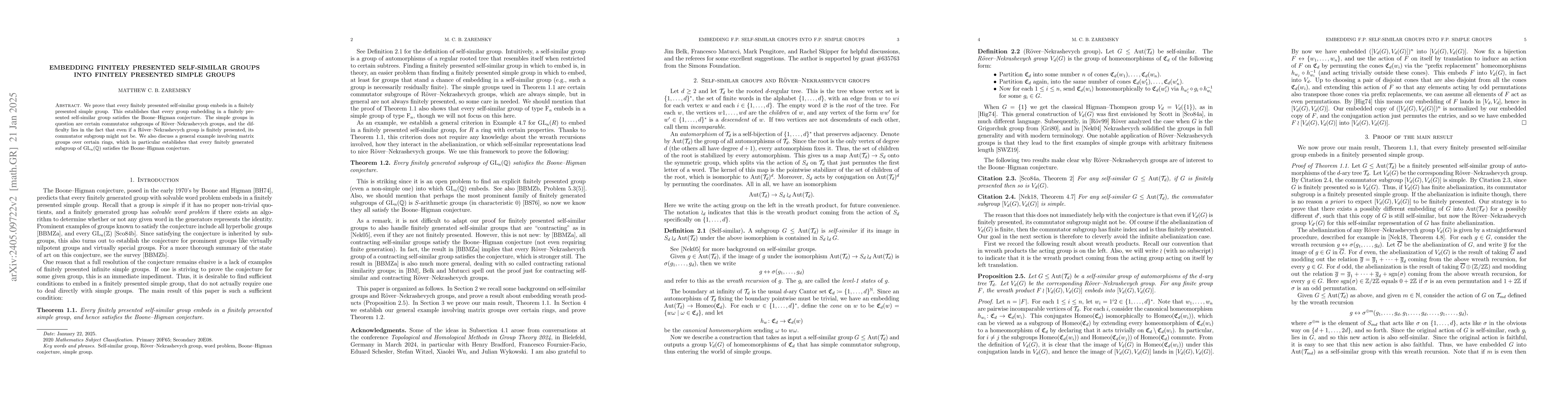 Thumbnail for Embedding finitely presented self-similar groups into finitely presented
  simple groups