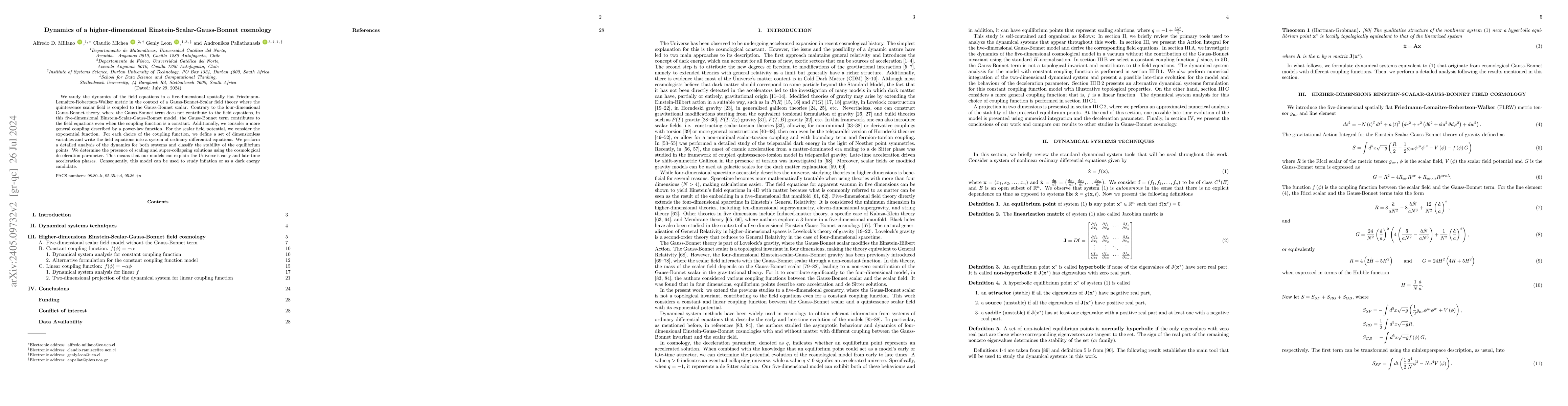 Thumbnail for Dynamics of a higher-dimension Einstein-Scalar-Gauss-Bonnet cosmology