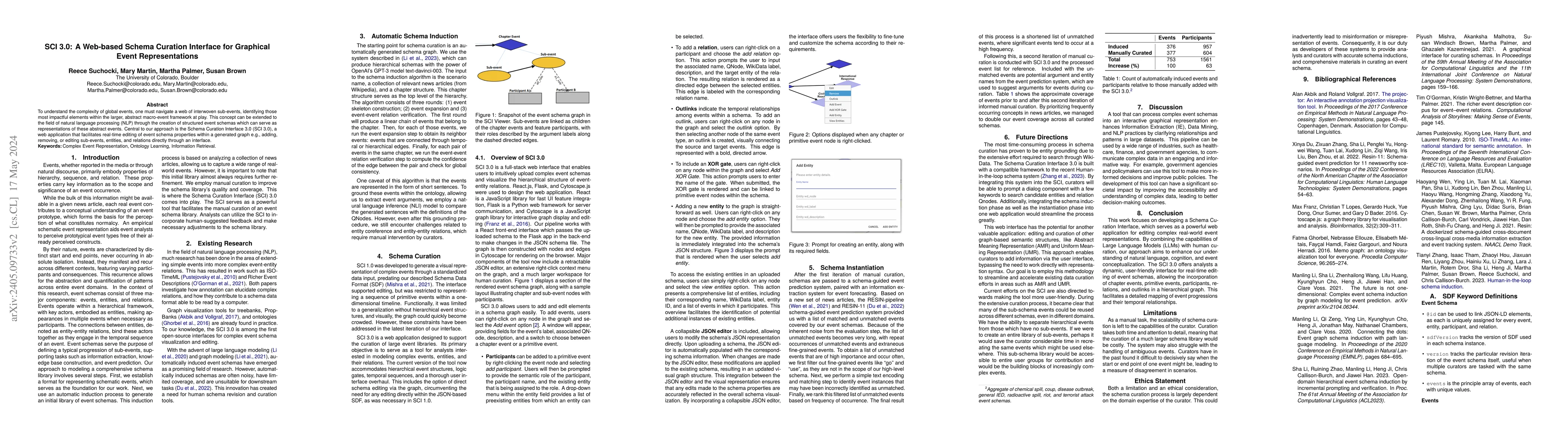 Thumbnail for SCI 3.0: A Web-based Schema Curation Interface for Graphical Event
  Representations
