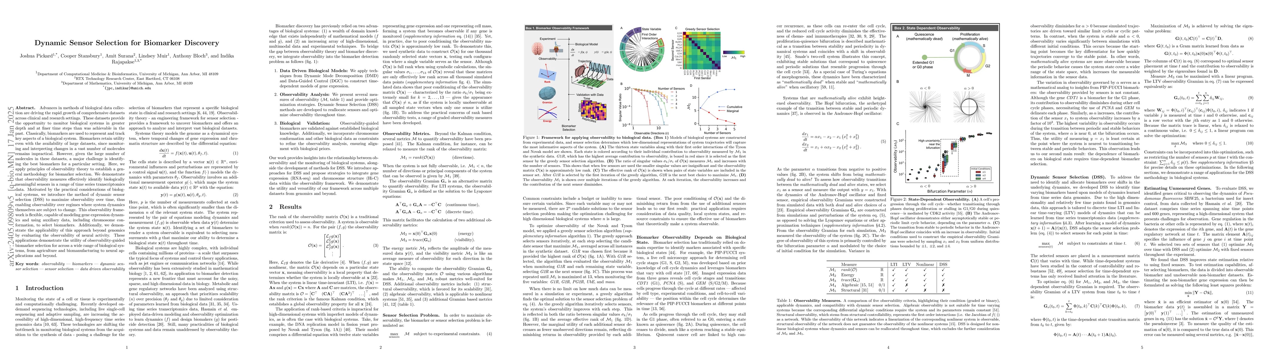 Thumbnail for Biomarker Selection for Adaptive Systems