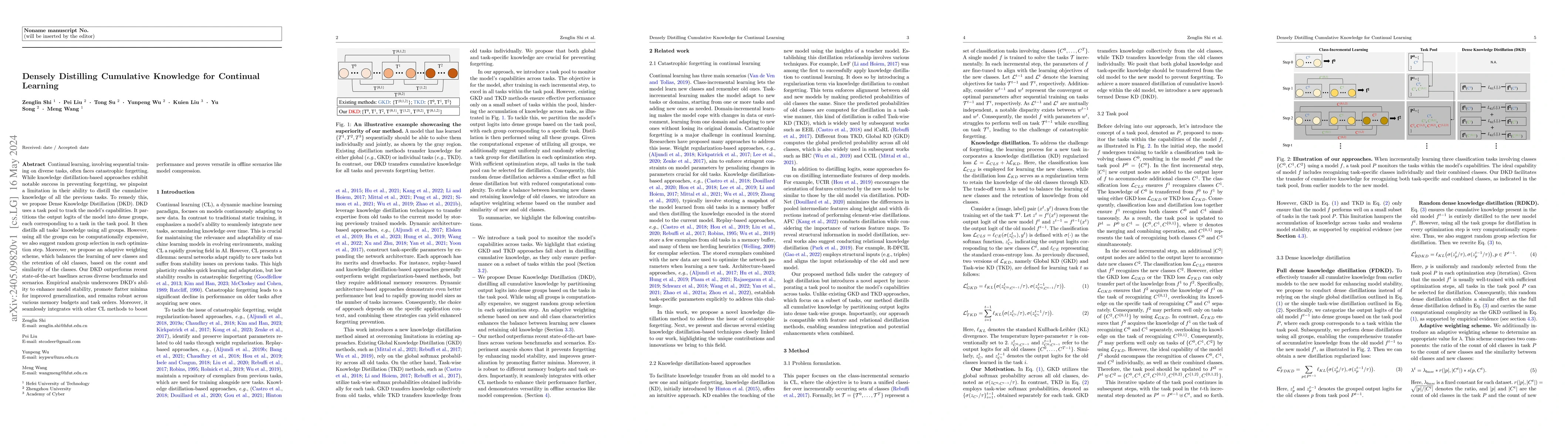 Thumbnail for Densely Distilling Cumulative Knowledge for Continual Learning