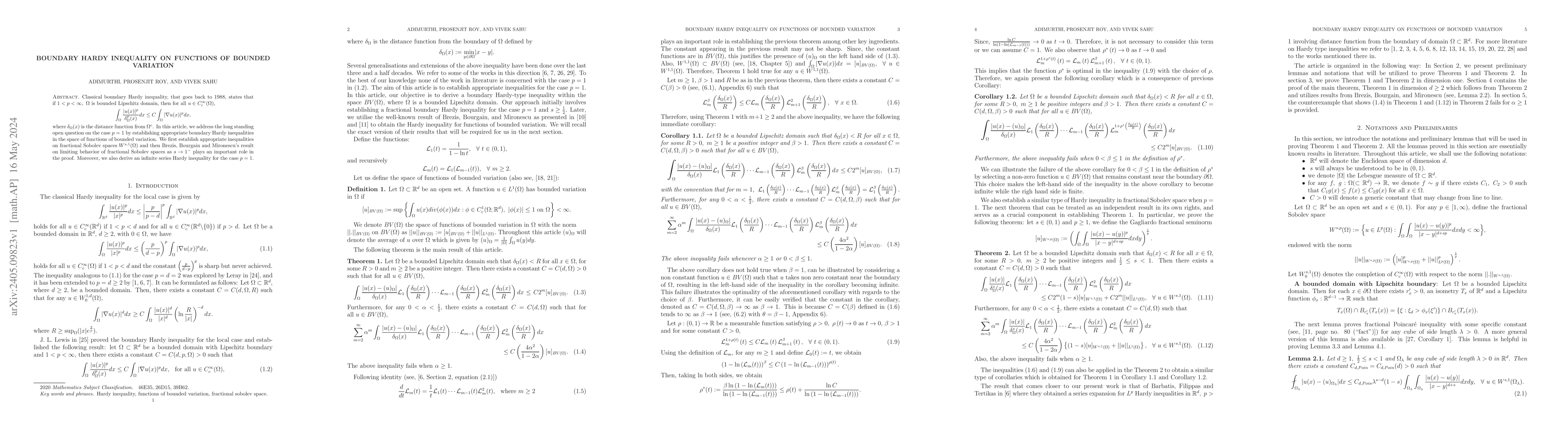 Thumbnail for Boundary Hardy inequality on functions of bounded variation