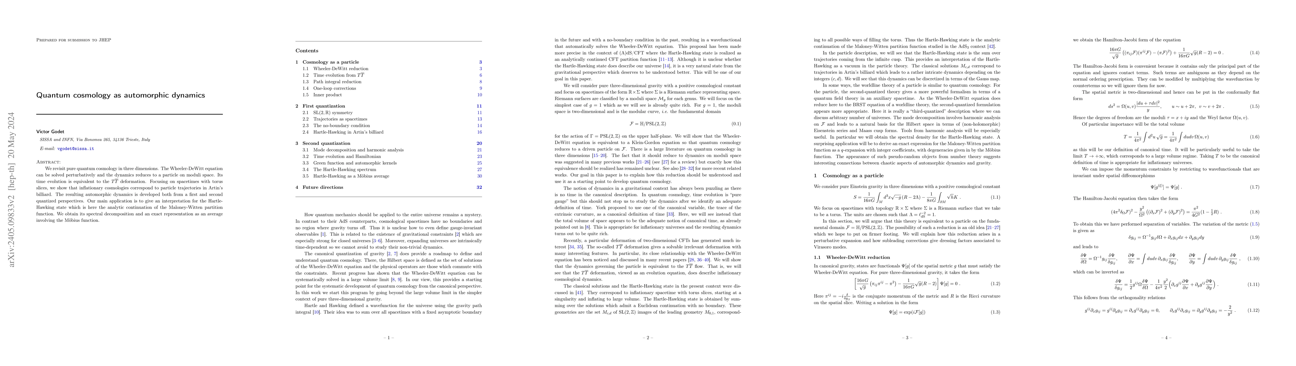 Thumbnail for Quantum cosmology as automorphic dynamics