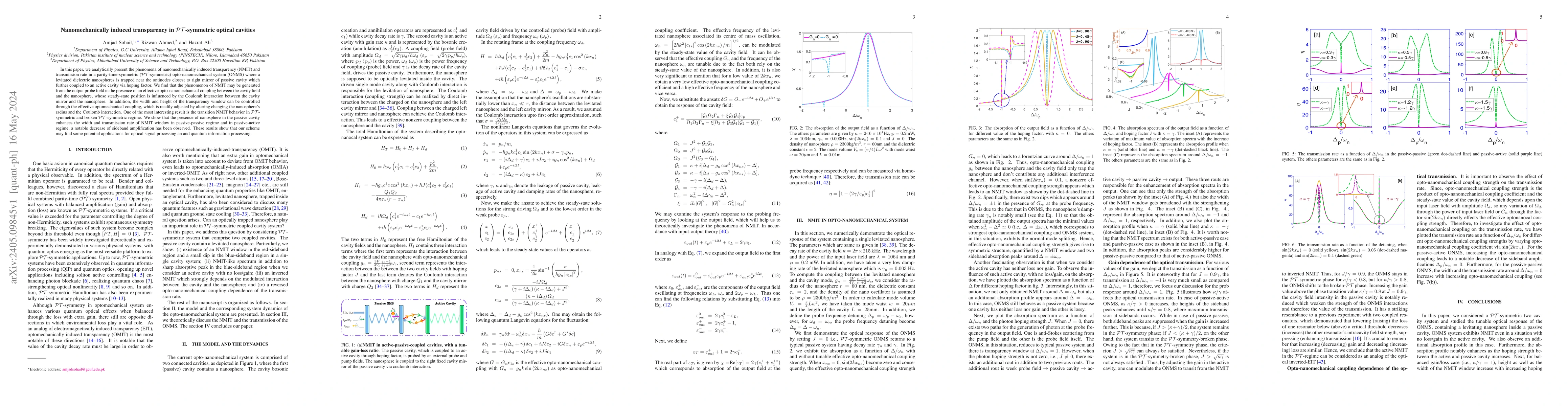 Thumbnail for Nanomechanically induced transparency in $\mathcal{PT}$-symmetric
  optical cavities