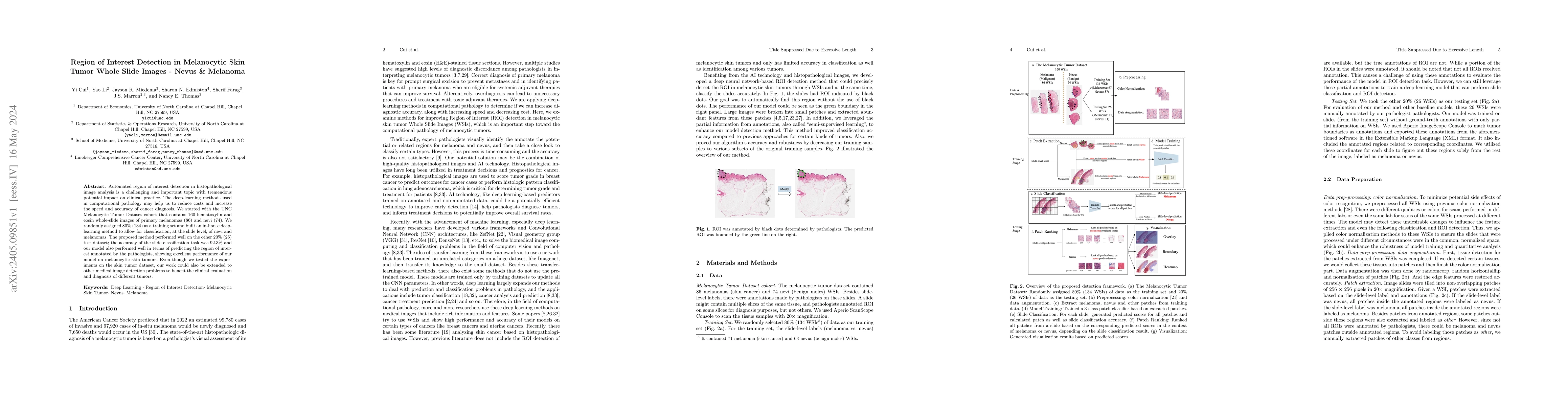 Thumbnail for Region of Interest Detection in Melanocytic Skin Tumor Whole Slide
  Images -- Nevus & Melanoma