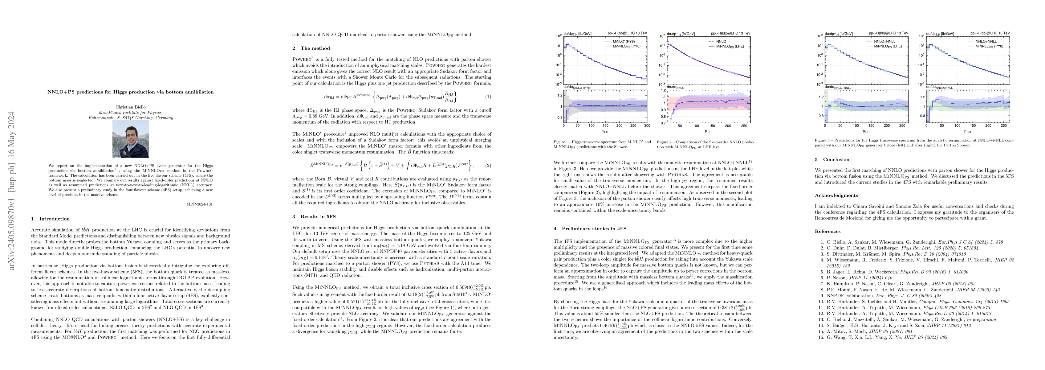 Thumbnail for NNLO+PS predictions for Higgs production via bottom annihilation