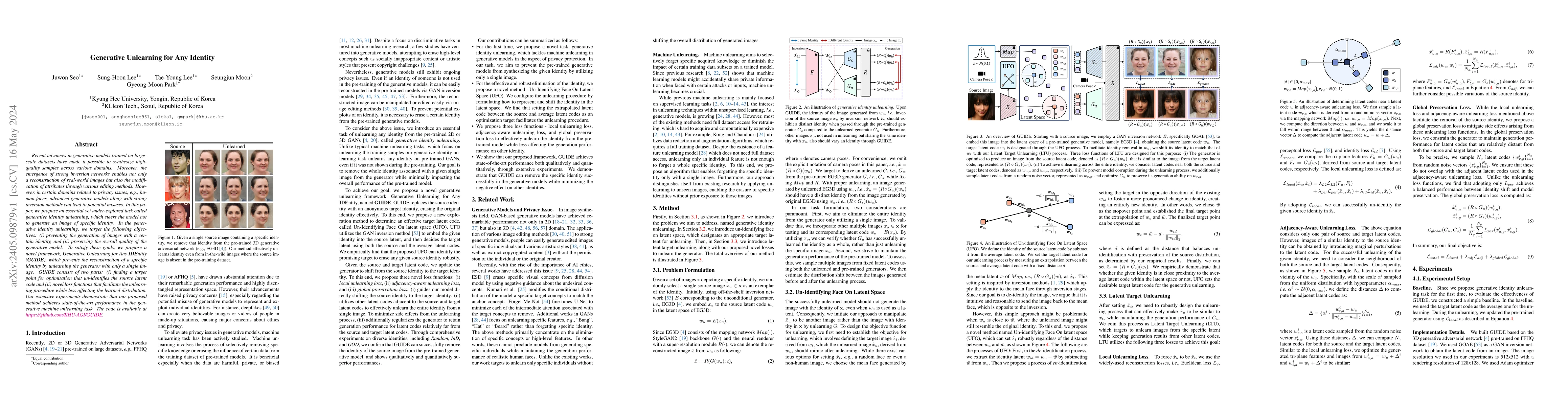 Thumbnail for Generative Unlearning for Any Identity