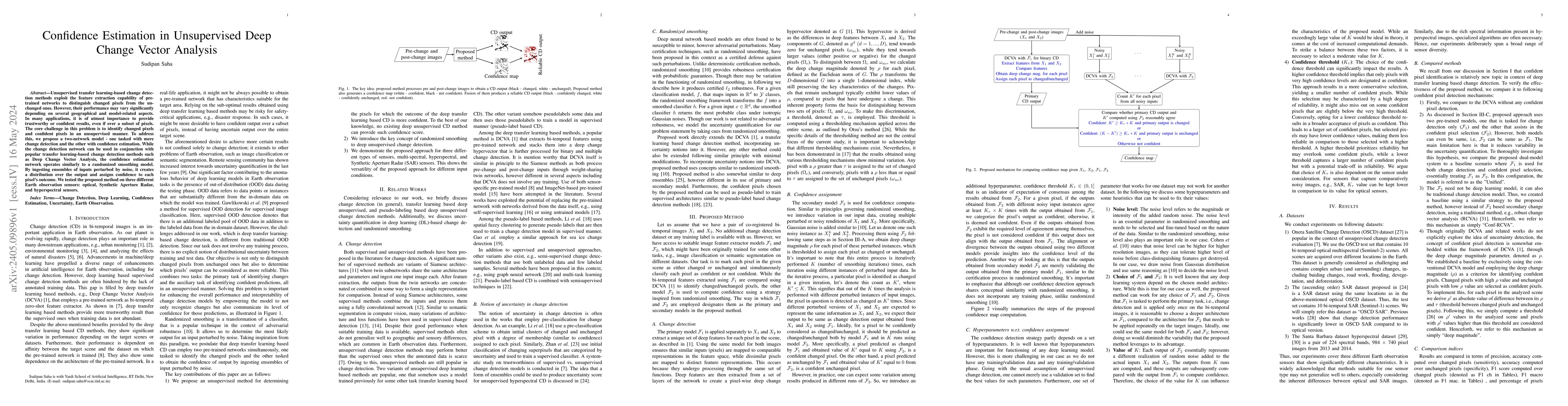 Thumbnail for Confidence Estimation in Unsupervised Deep Change Vector Analysis