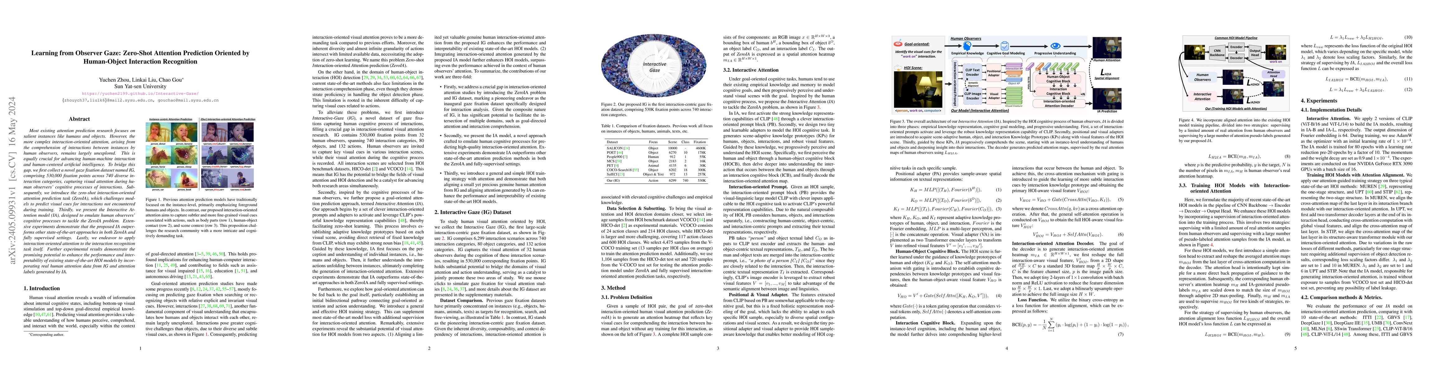 Thumbnail for Learning from Observer Gaze:Zero-Shot Attention Prediction Oriented by
  Human-Object Interaction Recognition