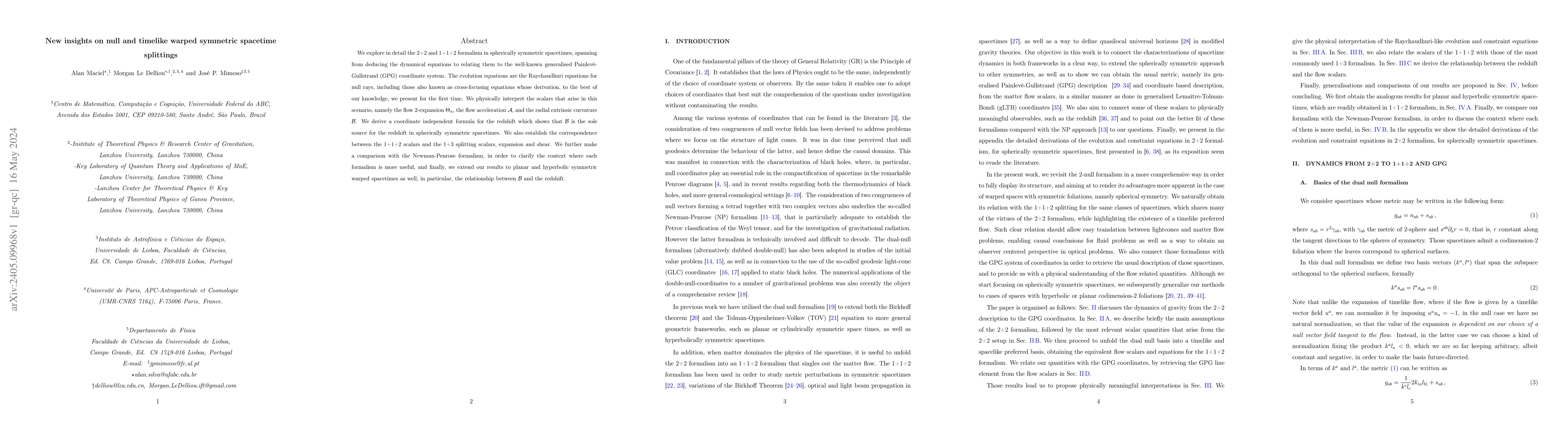 Thumbnail for New insights on null and timelike warped symmetric spacetime splittings