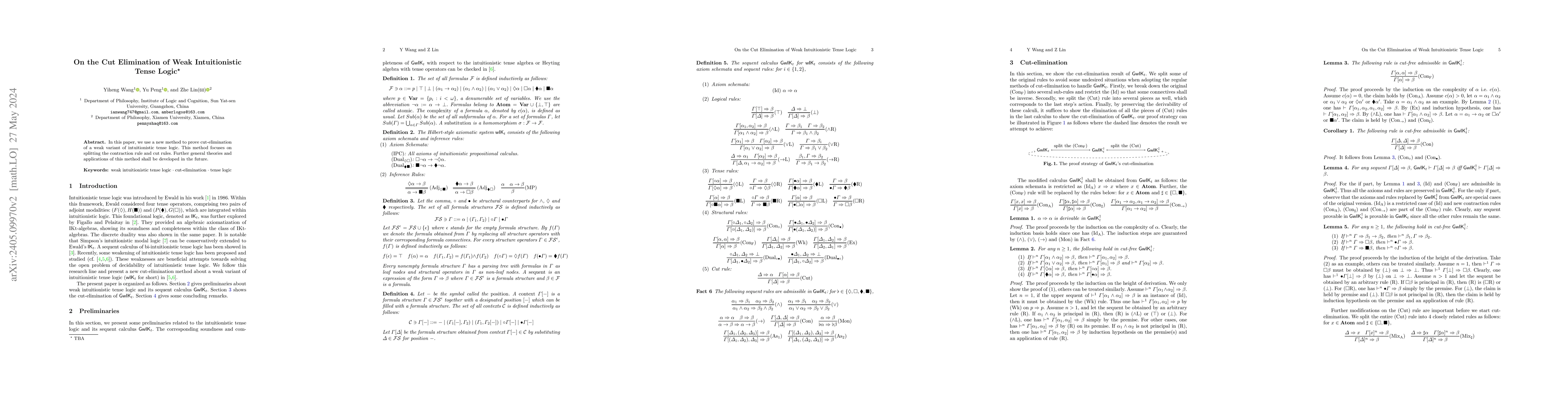Thumbnail for On the Cut Elimination of Weak Intuitionistic Tense Logic