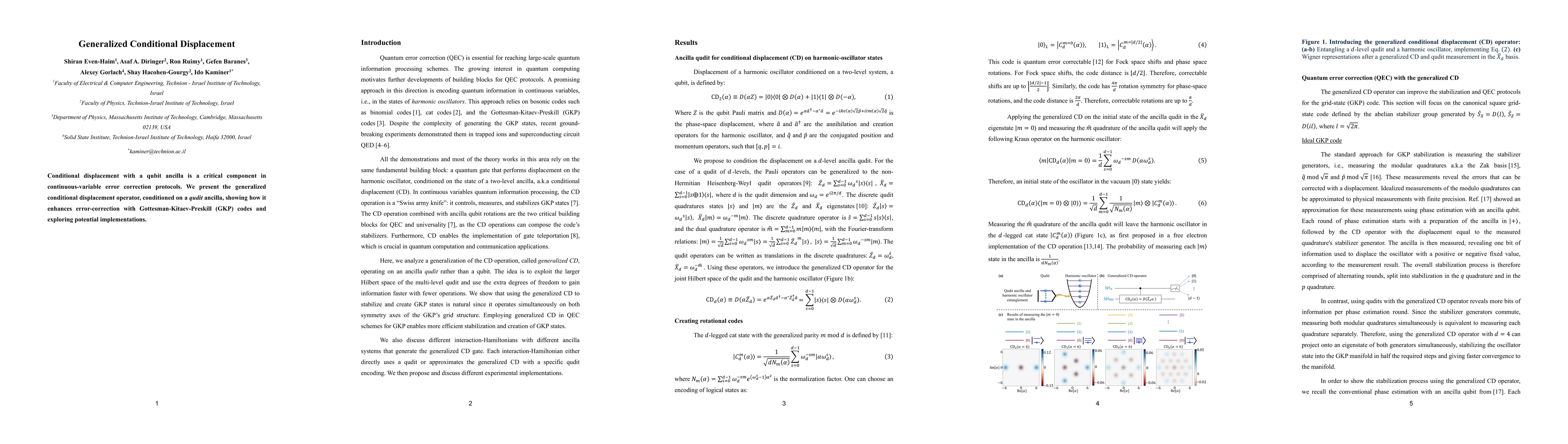 Thumbnail for Generalized Conditional Displacement