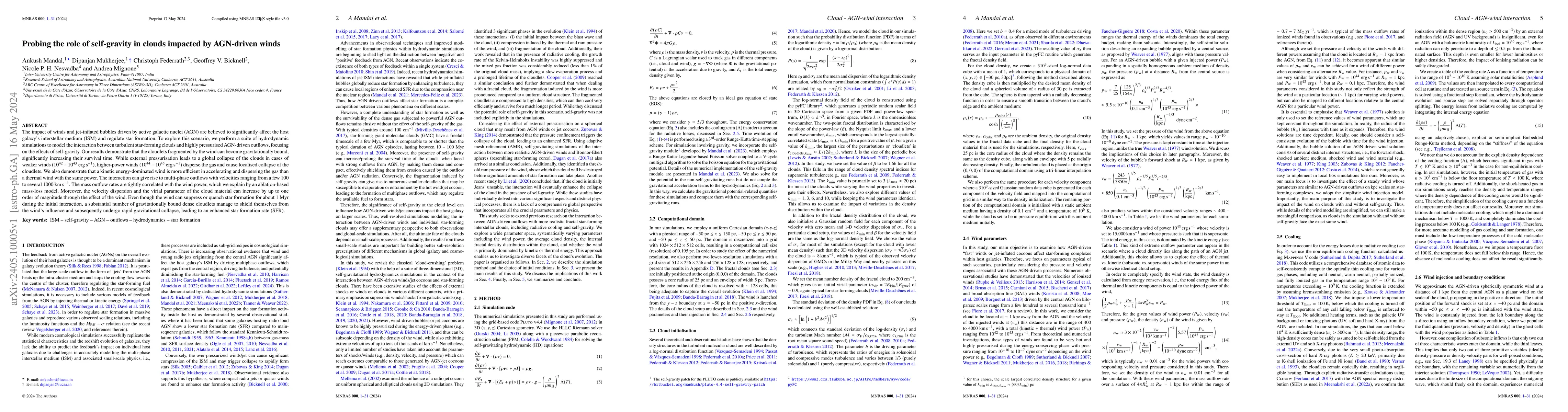 Thumbnail for Probing the role of self-gravity in clouds impacted by AGN-driven winds