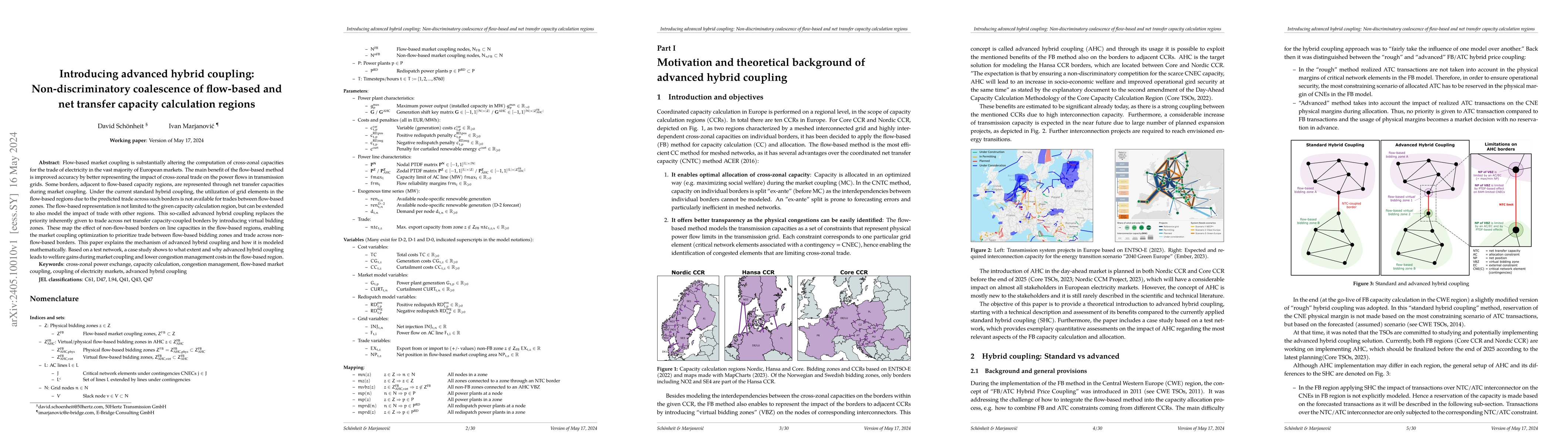 Thumbnail for Introducing advanced hybrid coupling: Non-discriminatory coalescence of
  flow-based and net transfer capacity calculation regions