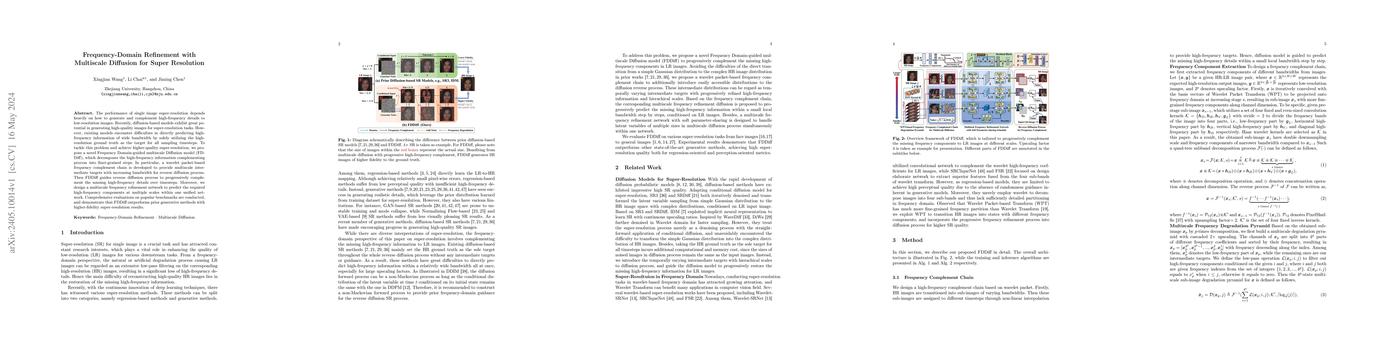 Thumbnail for Frequency-Domain Refinement with Multiscale Diffusion for Super
  Resolution