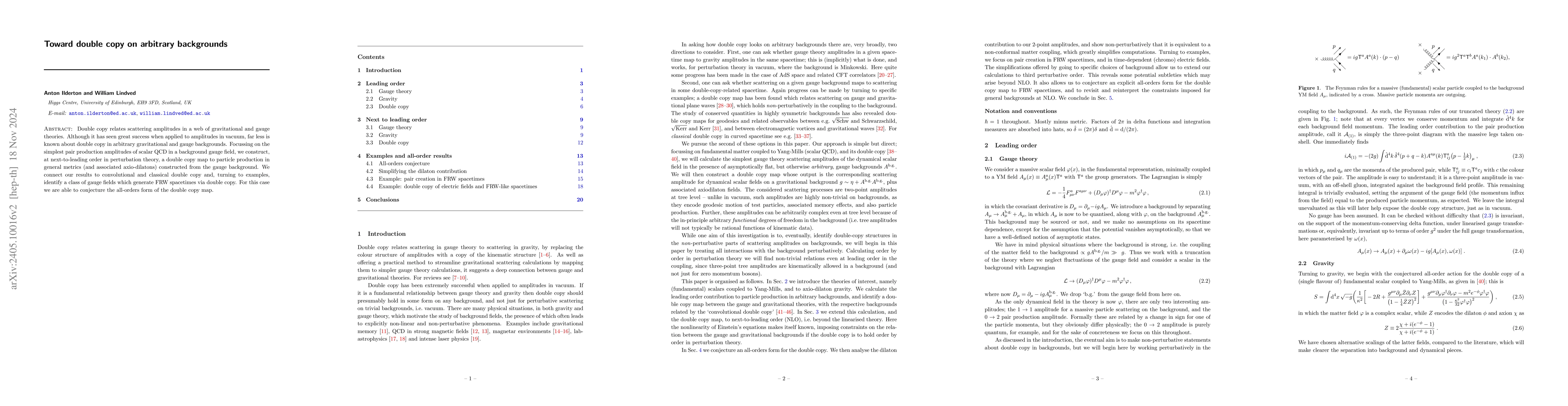 Thumbnail for Toward double copy on arbitrary backgrounds