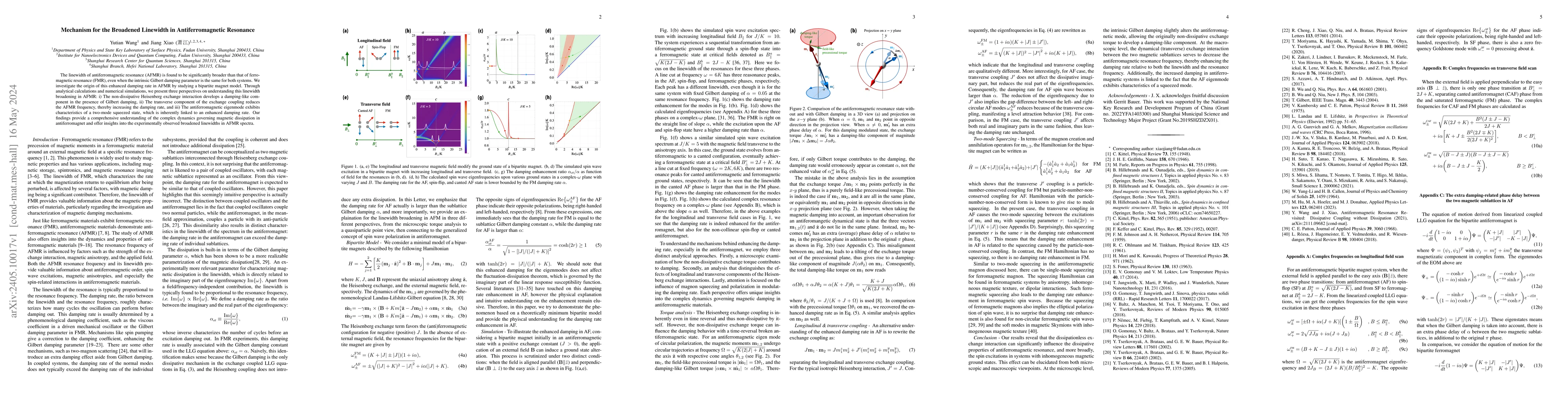 Thumbnail for Mechanism for the Broadened Linewidth in Antiferromagnetic Resonance