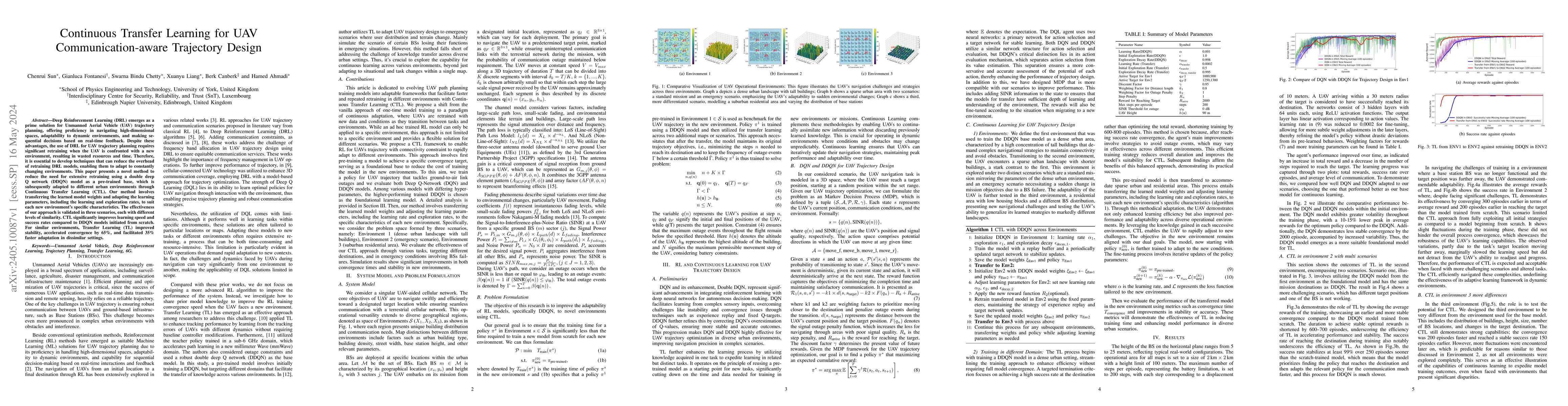 Thumbnail for Continuous Transfer Learning for UAV Communication-aware Trajectory
  Design