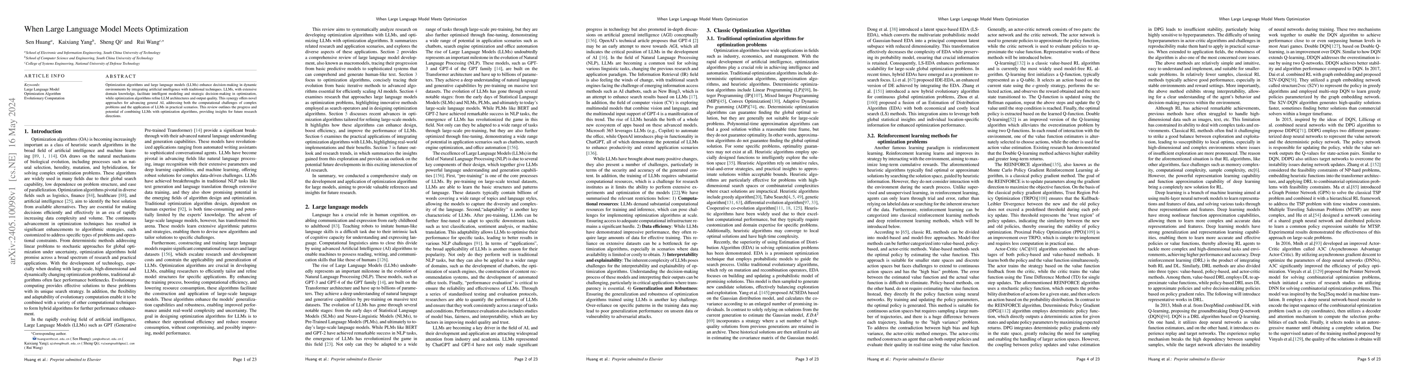 Thumbnail for When Large Language Model Meets Optimization