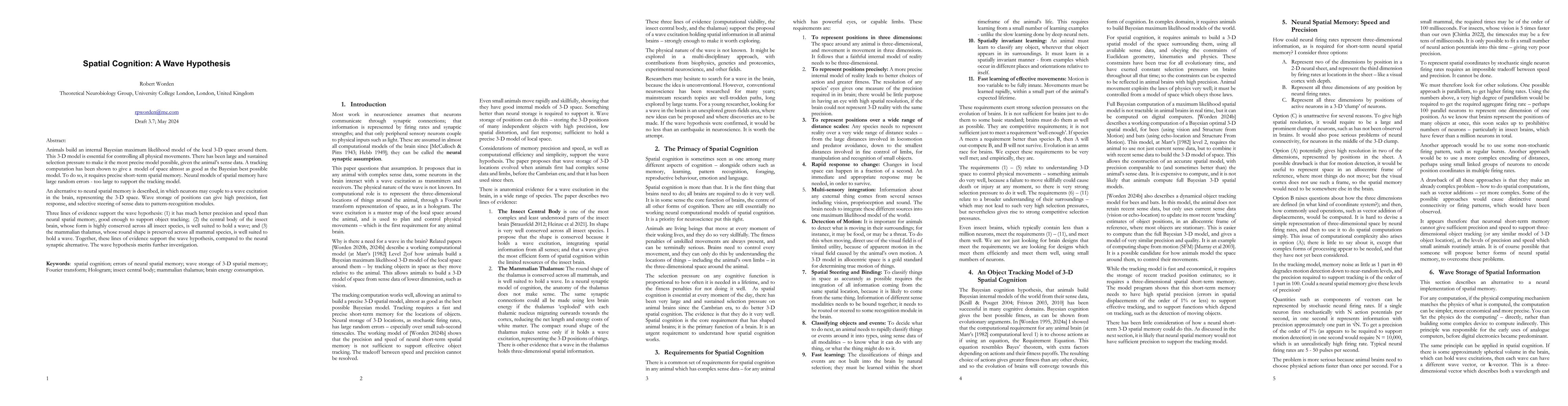 Thumbnail for Spatial Cognition: a Wave Hypothesis