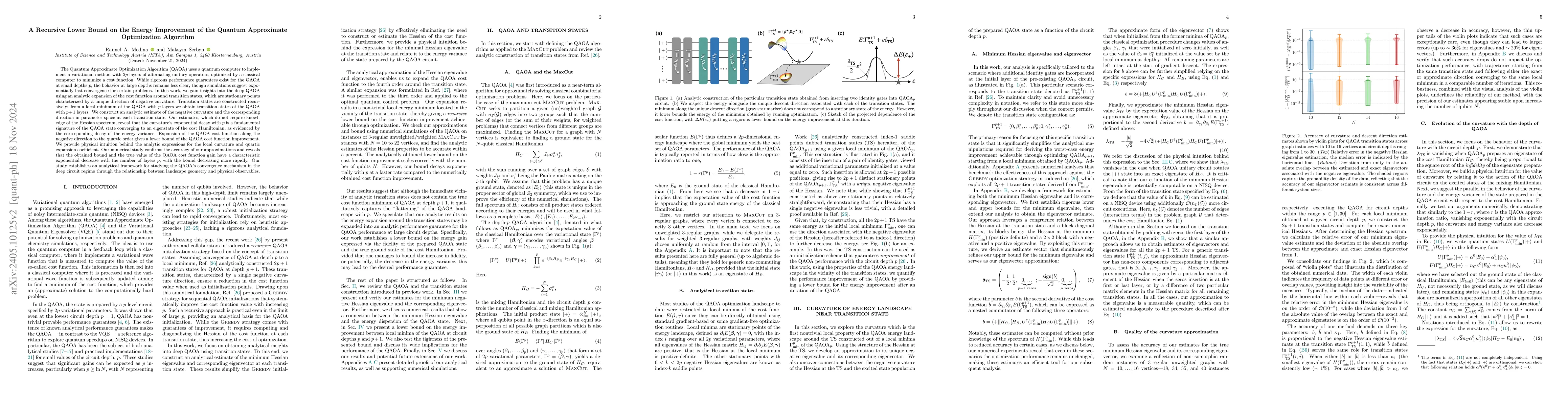 Thumbnail for A Recursive Lower Bound on the Energy Improvement of the Quantum
  Approximate Optimization Algorithm
