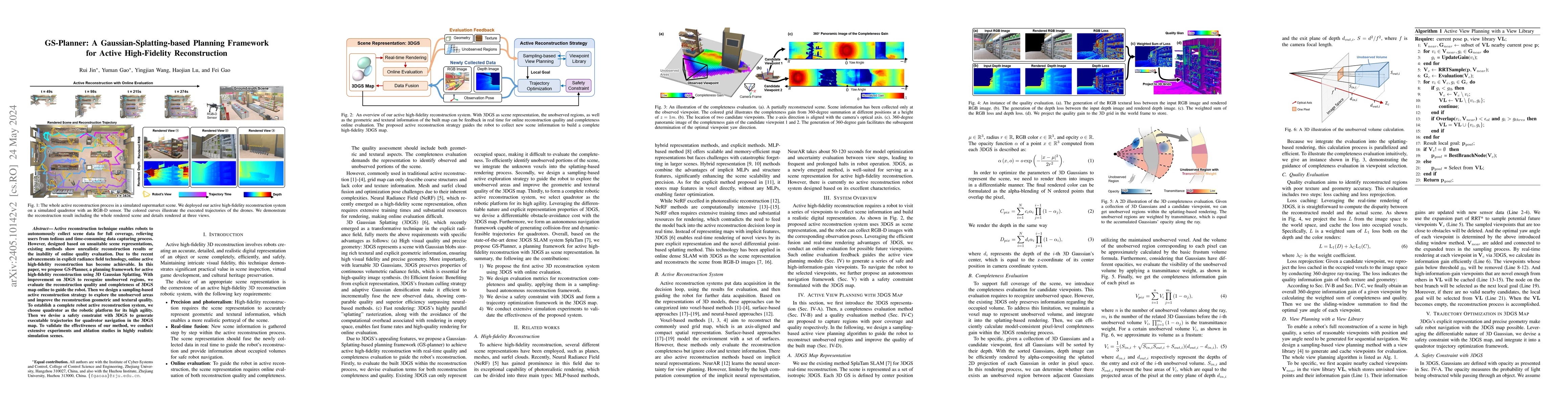 Thumbnail for GS-Planner: A Gaussian-Splatting-based Planning Framework for Active
  High-Fidelity Reconstruction
