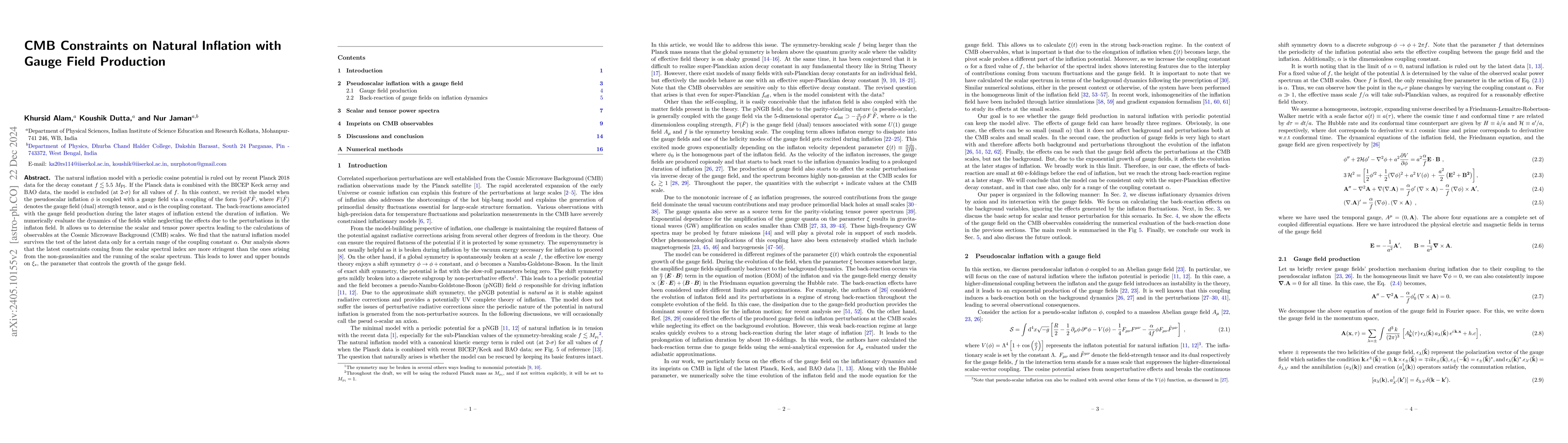 Thumbnail for CMB Constraints on Natural Inflation with Gauge Field Production