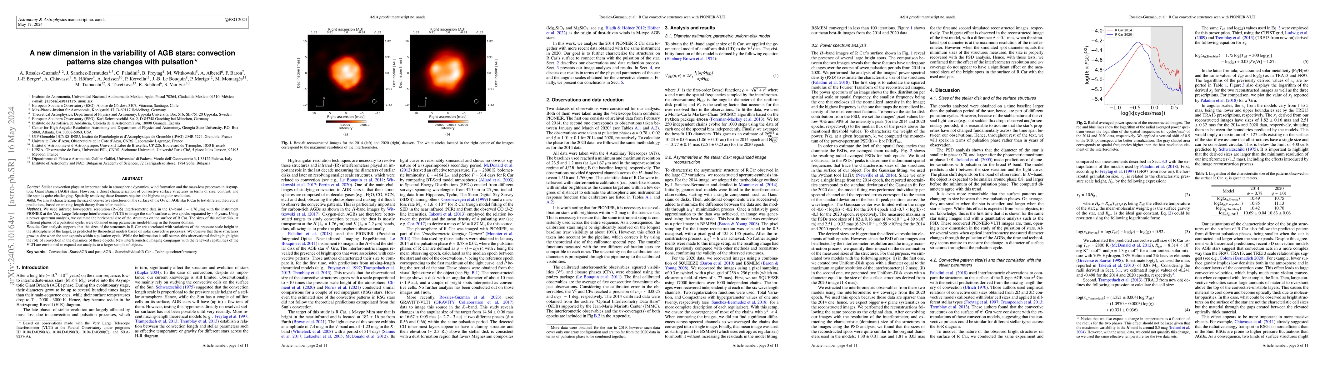 Thumbnail for A new dimension in the variability of AGB stars: convection patterns
  size changes with pulsation