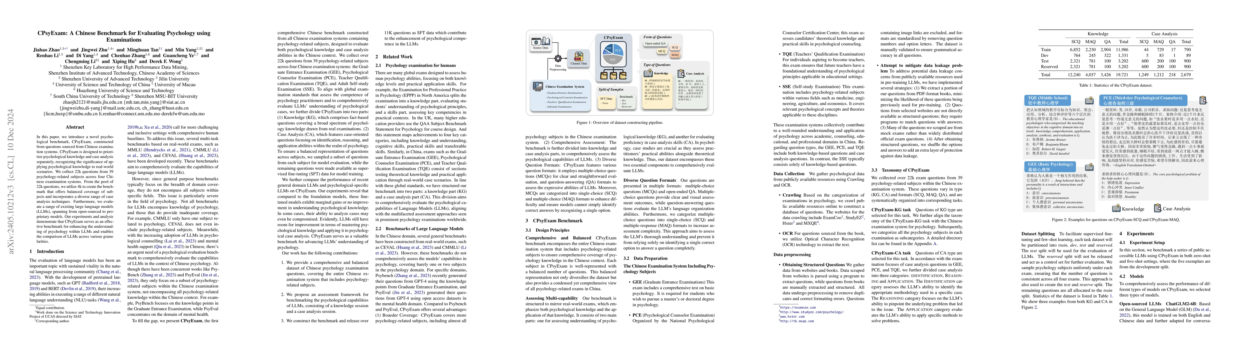 Thumbnail for CPsyExam: A Chinese Benchmark for Evaluating Psychology using
  Examinations