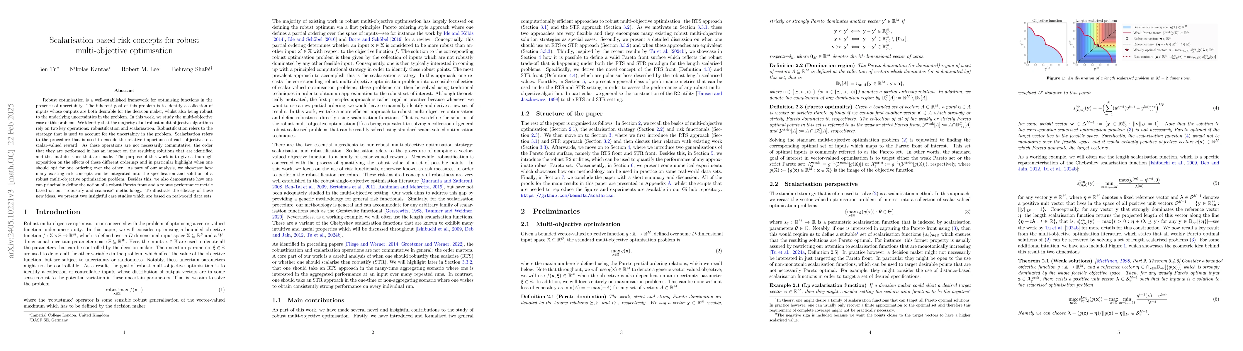Thumbnail for Scalarisation-based risk concepts for robust multi-objective
  optimisation