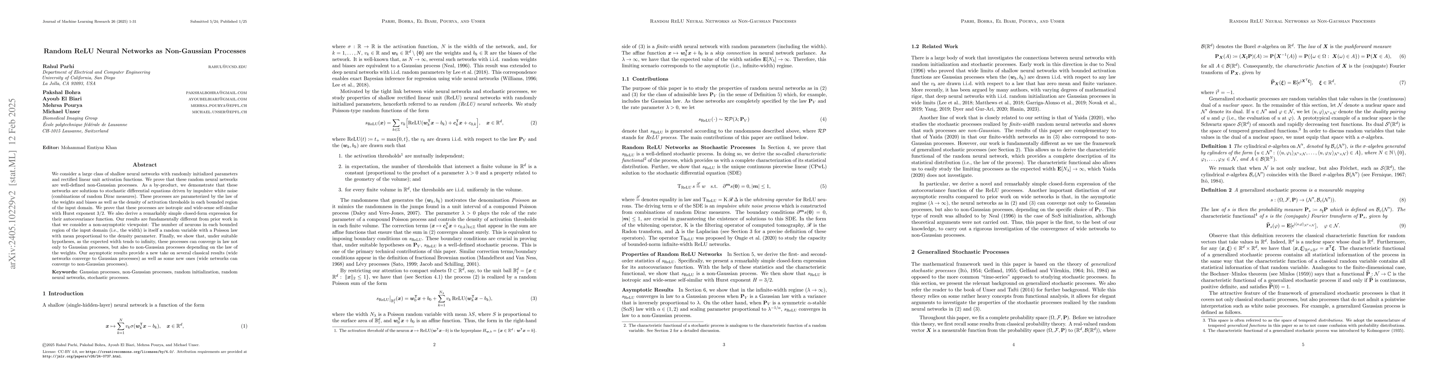 Thumbnail for Random ReLU Neural Networks as Non-Gaussian Processes